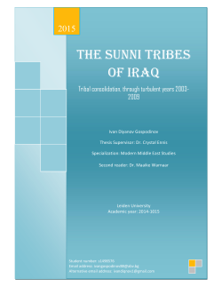 The Sunni Tribes of Iraq