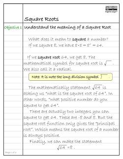 Square Roots ⋅