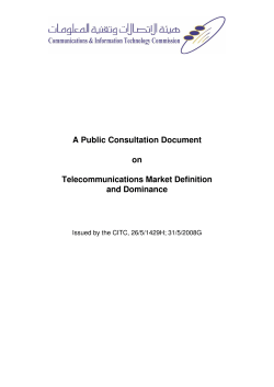 Public Consultation Document