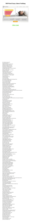 500 Word Essay About Nothing