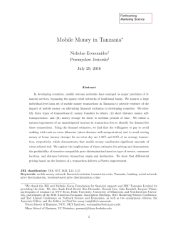 Mobile Money in Tanzania