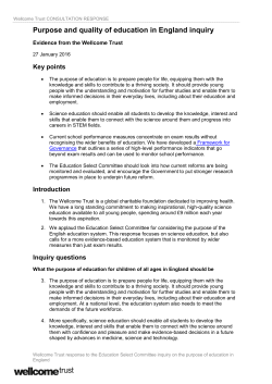 Purpose and quality of education in England inquiry