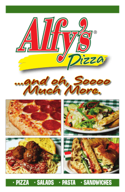 SALADS &bull; PASTA &bull; SANDWICHES