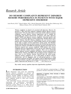 Do memory complaints represent impaired