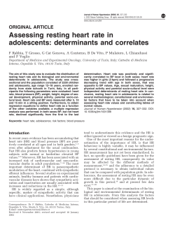 Assessing resting heart rate in adolescents: determinants