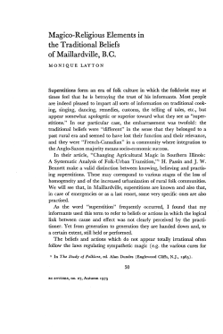 Magico-Religious Elements in the Traditional Beliefs