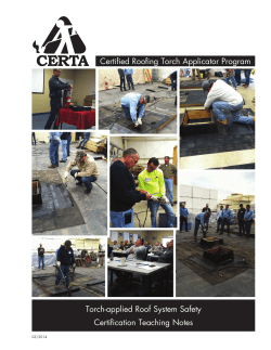 Torch-applied Roof System Safety Certification Teaching Notes