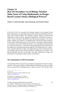 How Do Secondary Level Biology Teachers Make Sense of Using