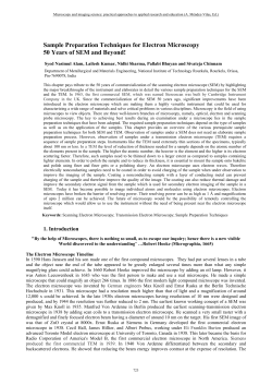 Sample Preparation Techniques for Electron Microscopy 50 Years of