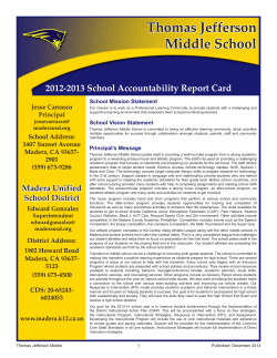 Thomas Jefferson Middle School - Madera Unified School District