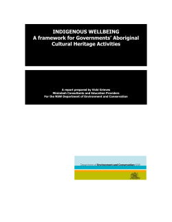 Indigenous wellbeing - Office of Environment and Heritage