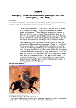 Chapter 8 Reshaping China in the Eurasian Mongol empire: The