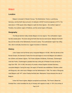 Belgium Location Geography History