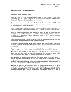 Decision IG 17/5: Governance paper