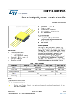 Rad-hard 400 &micro;A high-speed operational amplifier