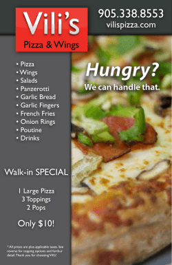 Hungry? - Vili`s Pizza