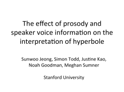 The effect of prosody and speaker voice informaion on the