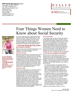 Four Things Women Need to Know about Social Security