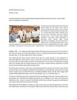 WHRHS NEWS Band victory By Denis J. Kelly The Marching