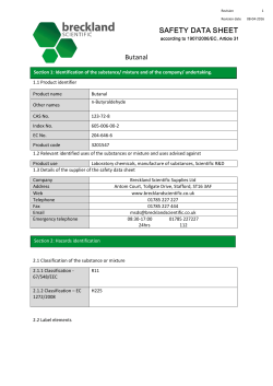 Butanal - Breckland Scientific