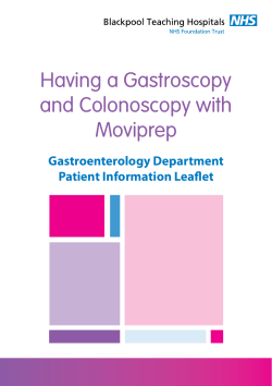 Having a Gastroscopy and Colonoscopy with Moviprep