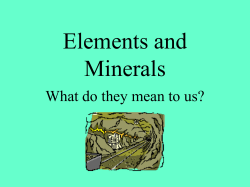 Elements and Minerals