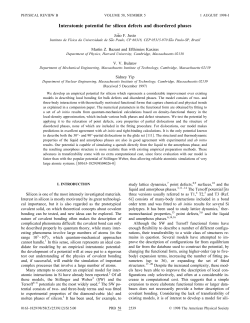 Interatomic potential for silicon defects and disordered phases