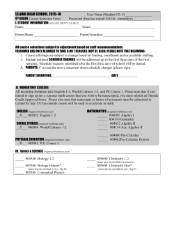 LELAND HIGH SCHOOL 2015-16