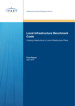 Local Infrastructure Benchmark Costs - IPART