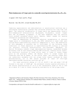 Photo luminescence of Cooper pairs in KFS naturally occurring