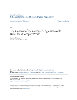 The Consent of the Governed: Against Simple Rules for a Complex