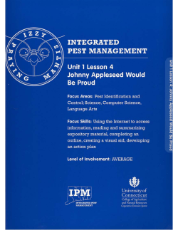 Lesson 4: Johnny Appleseed Would Be Proud