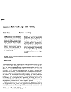 Bayesian Informal Logic and Fallacy