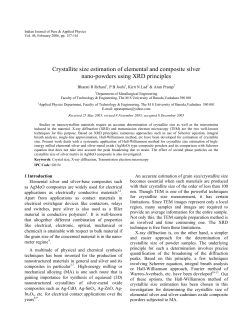 Crystallite size estimation of elemental and composite silver nano