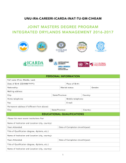 2016-2017-Masters-of-Science-Drylands-Application - UNU