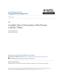 Candida: Shaw`s Presentation of the Roman Catholic "Other"
