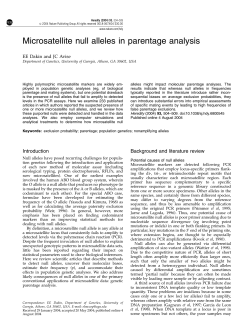 Microsatellite null alleles in parentage analysis