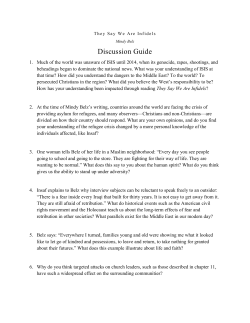 Discussion Guide - They Say We Are Infidels
