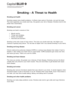 Smoking&mdash;A Threat to Health