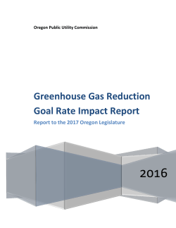 Greenhouse Gas Reduction Goal Rate Impact Report