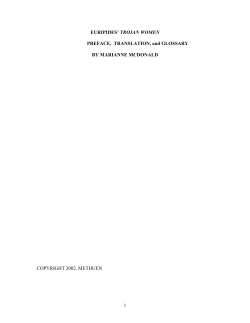 euripides` trojan women preface, translation