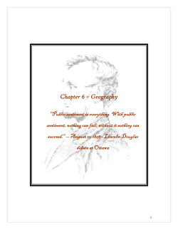 Chapter 6 ~ Geography