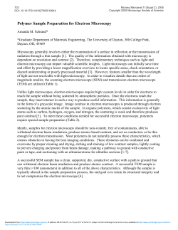Polymer Sample Preparation for Electron Microscopy