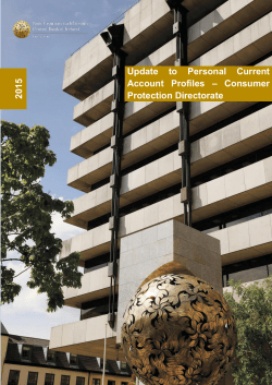 Update to Personal Current Account Profiles &ndash; Consumer Protection