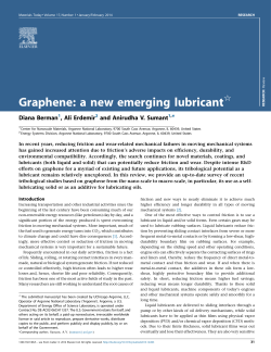 Graphene: a new emerging lubricant