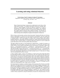 Learning and using relational theories