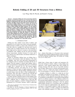 Robotic Folding of 2D and 3D Structures from a Ribbon