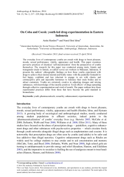 On Coba and Cocok: youth-led drug