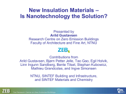 New Insulation Materials &ndash; Is Nanotechnology the Solution?