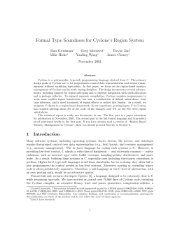 Formal Type Soundness for Cyclone`s Region System